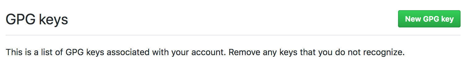 Github New GPG Key